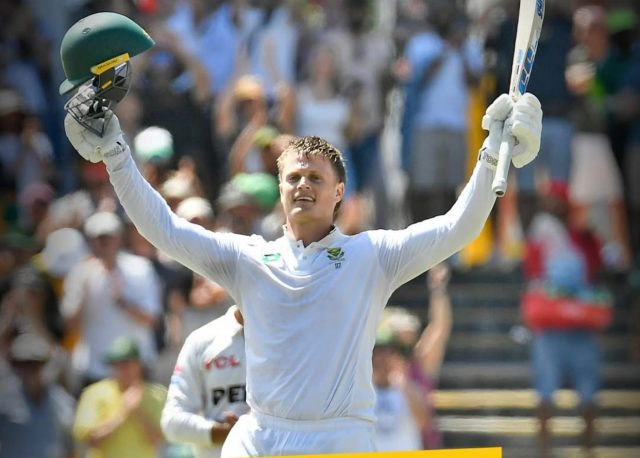 Rickelton Celebrating his Century- Cricket South Africa