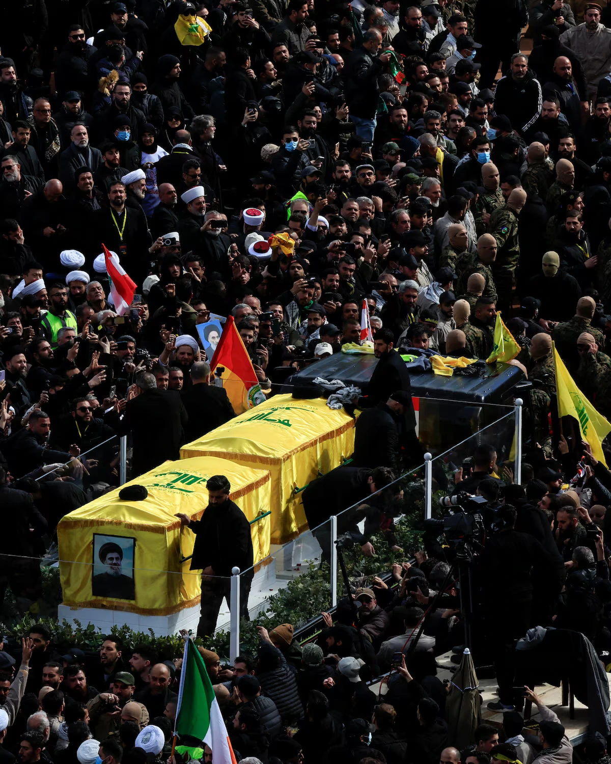 Massive crowds mourn Hezbollah's slain leader Nasrallah