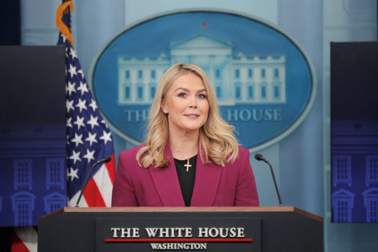 White House Press Secretary Leavitt first daily briefing at the White House