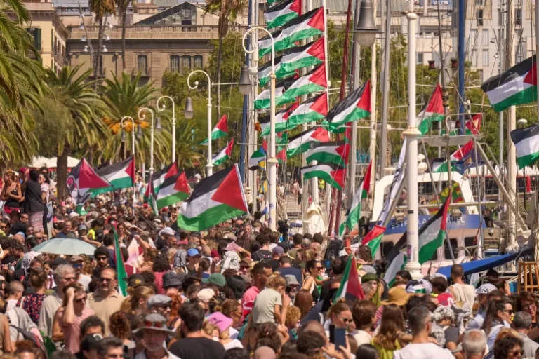 فلوٹیلا کا قافلہ امدادی سامان لے کر غزہ کی جانب روانہ، تیونس میں والہانہ استقبال