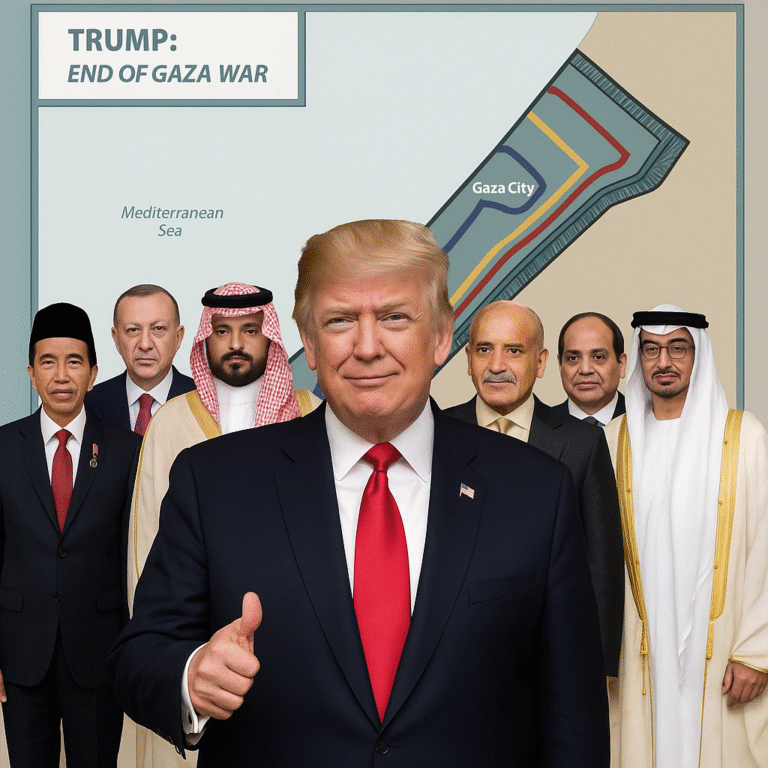 8 major arab muslim countries endorse Trum gaza plan