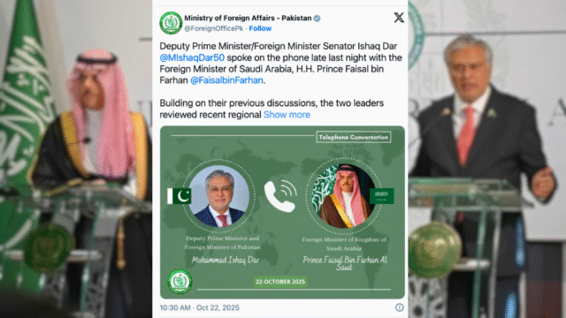 Pakistan and Saudi Arabia assure close coordination to promote peace in the region and on matters of mutual interest