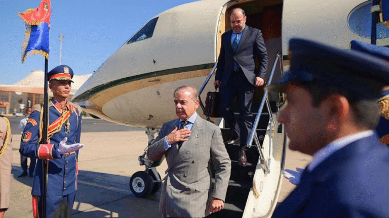 Prime Minister Shehbaz Sharif arrives in Egypt to attend Gaza peace plan signing ceremony