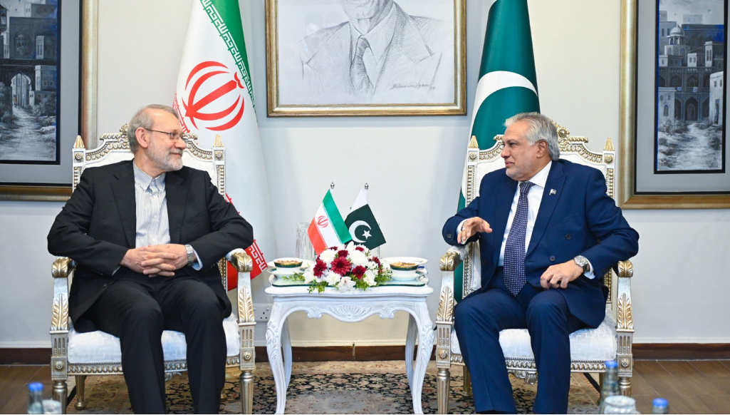 Ishaq Dar meets Ali Larijani, Pakistan, Iran agree to increase regional cooperation