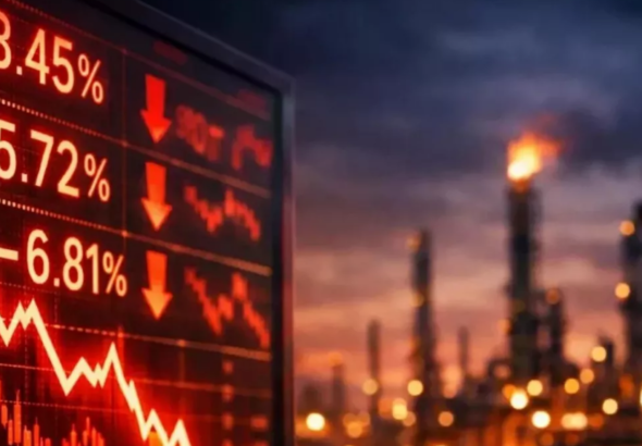 Explosive rise in oil prices, sharp decline in global stock markets