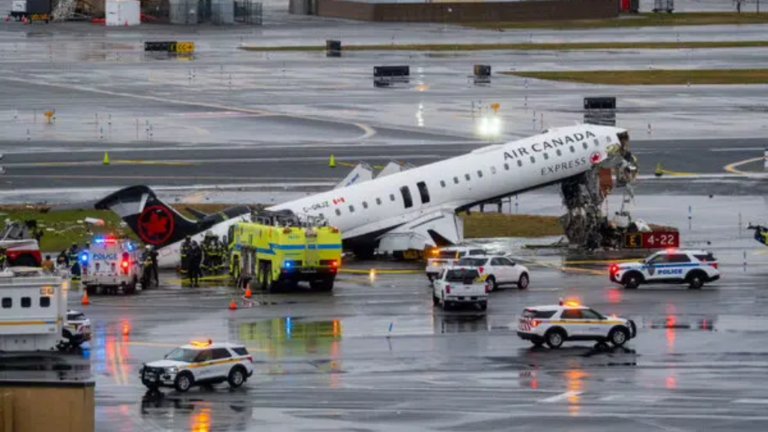 Plane collides with fire truck at New York airport, 2 pilots killed, dozens injured