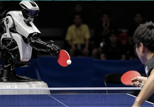 AI robot surprises everyone in table tennis-X