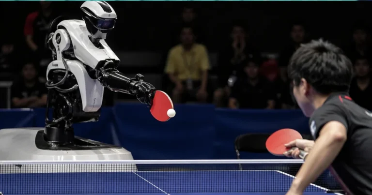 AI robot surprises everyone in table tennis-X