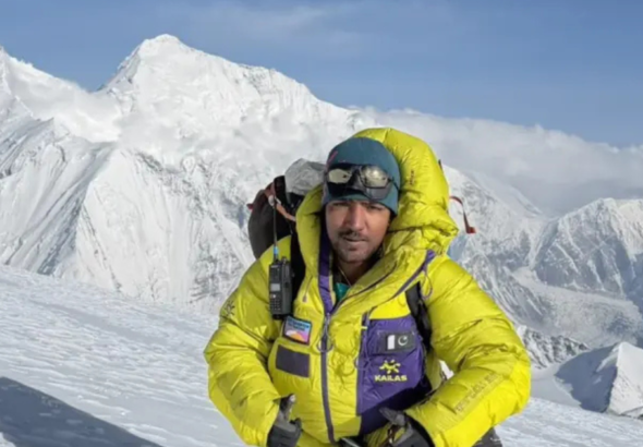 Pakistan's Sajid Ali Sadpara has climbed Mount Makalu, the world's fifth highest peak.-X