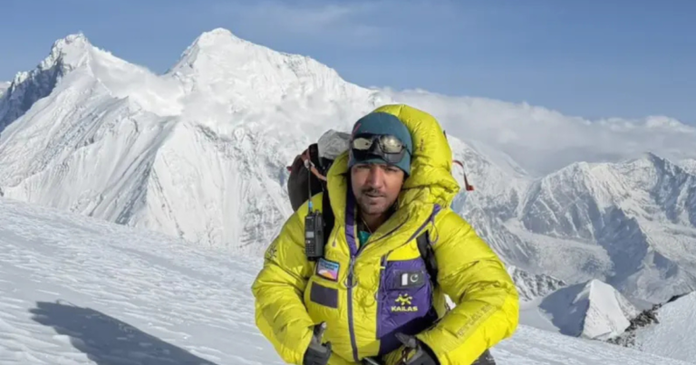 Pakistan's Sajid Ali Sadpara has climbed Mount Makalu, the world's fifth highest peak.-X