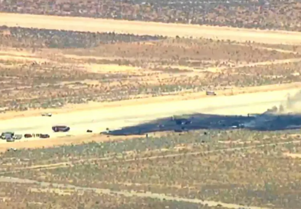 US B-52 plane crashes during takeoff at Edwards Air Base, 8 killed, investigation underway