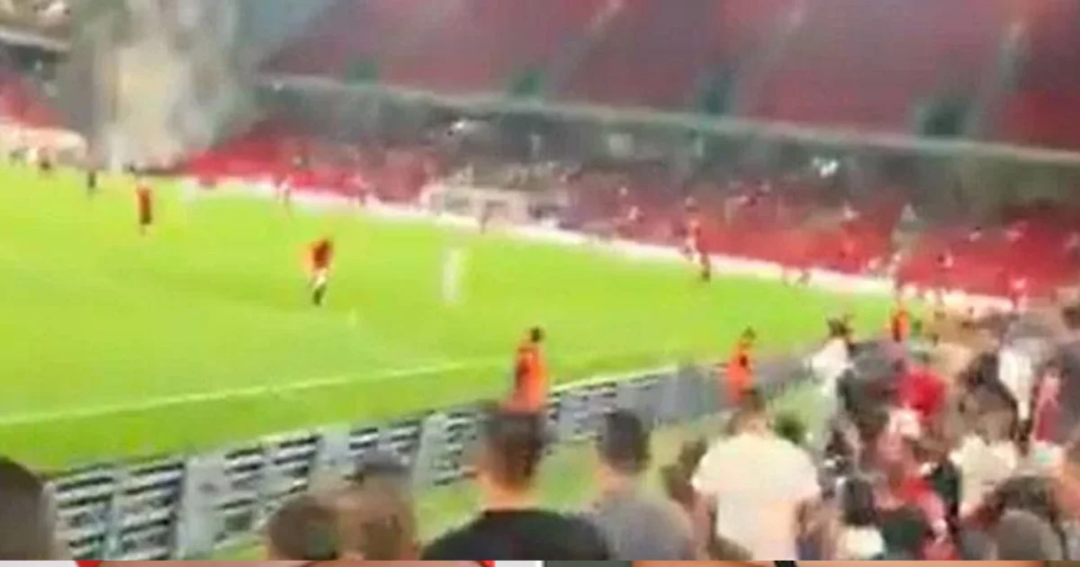 Shoes and trash rain down on Israeli players in Albania-X