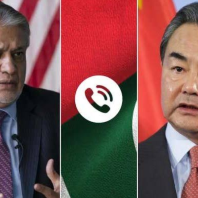 وانگ یی کی اسحاق ڈار سے گفتگو، پاکستان کی امن کوششوں کی تعریف