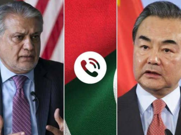 وانگ یی کی اسحاق ڈار سے گفتگو، پاکستان کی امن کوششوں کی تعریف