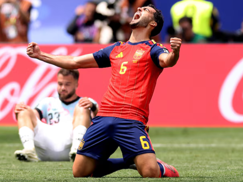 اسپین نے بیلجیئم کو 2-1 سے شکست دے کر سیمی فائنل کے لیے کوالیفائی کر لیا